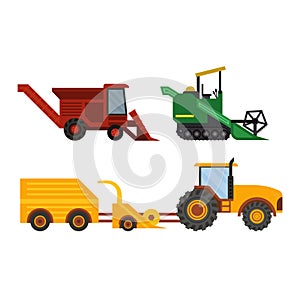 Equipment farm for agriculture machinery harvester