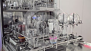 Equipment for laboratory research, a set of dishes for chemical production in a washing machine