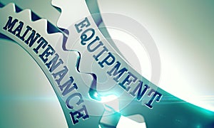Equipment Maintenance - Mechanism of Metallic Cog Gears. 3D.