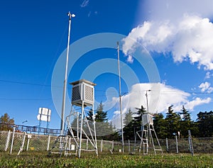 Equipment meteorological station to monitor weather events