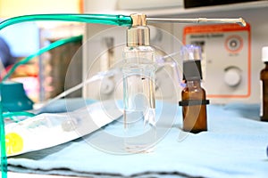 Equipment needed for an awake fiberoptic-assisten intubation, a highly complex procedure
