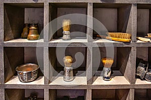 Equipment in the old barber shop