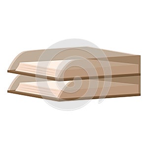 Equipment paper tray icon cartoon vector. Data inbox