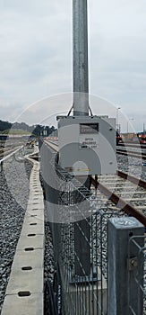 Equipment for railway transportation in track for radio and signalling