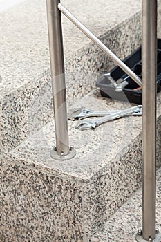 Equipment for stairs reparation