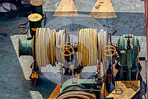 Equipment on stern part of ship.