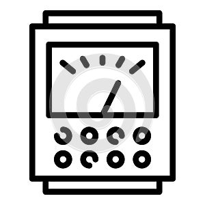 Equipment voltage regulator icon, outline style