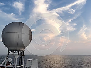 Equipments and navigation system on backdesk in seismic vessel ship