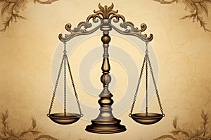 Equitable Justice background. Generate Ai photo