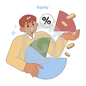 Equity concept. Vector illustration.