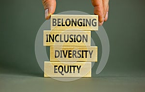 Equity  diversity  inclusion and belonging symbol.