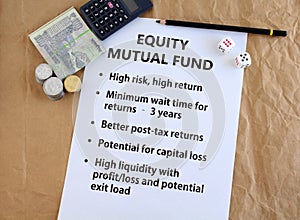 Equity Mutual Fund Investment in Indian Rupees photo