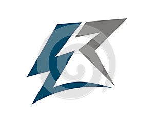 ER LR electric logo template