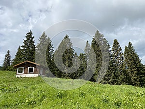 4er Sesselbahn Sternen zum Klein Sternen or 4-seater Chairlift Hoch-Ybrig - Seebli Kl. Sternen on the slopes of the Schwyz Alps photo