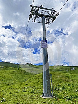 4er Sesselbahn Sternen zum Klein Sternen or 4-seater Chairlift Hoch-Ybrig - Seebli Kl. Sternen on the slopes of the Schwyz Alps photo