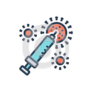 Color illustration icon for Eradicate, virus and germs photo
