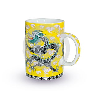 Eramic chinese dragon pattern tea mug