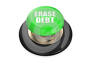 Erase Debt green push button