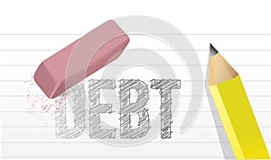 Erase debts concept illustration design