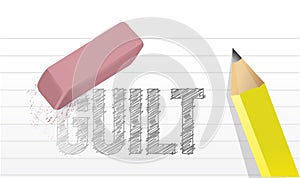 Erase guilt concept illustration design photo