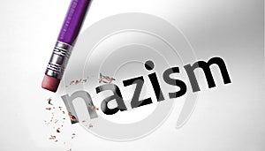 Eraser deleting the word Nazism