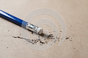 Eraser and error pencil concept