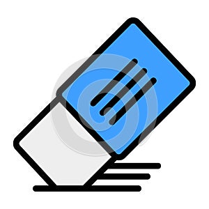 Eraser icon in Filled Line style for any projects