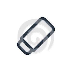 eraser icon vector from text editor concept. Thin line illustration of eraser editable stroke. eraser linear sign for use on web