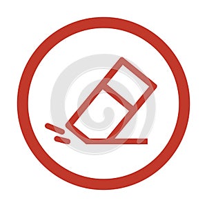 Eraser icon on white background.