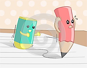 Eraser and Pencil