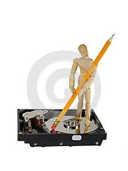 Erasing from disc data