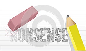 Erasing nonsense concept illustration design