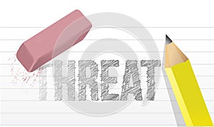 Erasing threat concept illustration