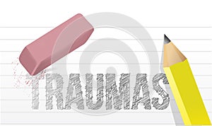 Erasing traumas concept illustration design