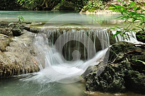 Eravan Waterfall, Kanchanabury, Thailand photo