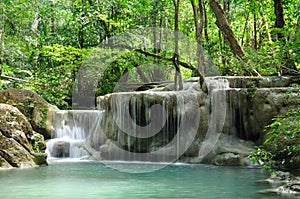 Eravan Waterfall, Kanchanabury, Thailand photo