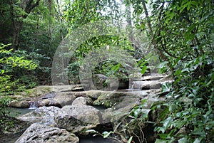 Eravan waterfall in Thailand, Suoutheast Asia photo