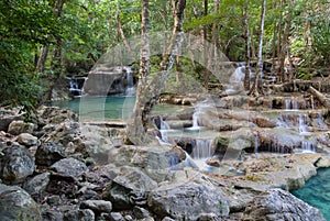Erawan National Park, Waterfall in Thailand