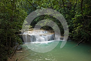 Erawan tropical fresh waterfall