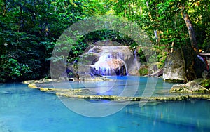 Erawan water fall erawan National Park, Kanchanaburi,