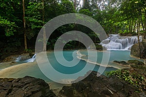 Erawan Waterfall,beautiful waterfal in Thailand