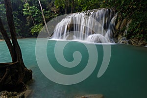 Erawan Waterfall,beautiful waterfal in Thailand