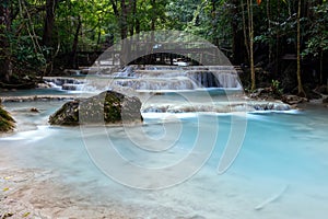 Erawan Waterfall,beautiful waterfal in Thailand