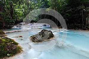 Erawan Waterfall,beautiful waterfal in Thailand