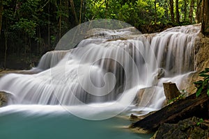 Erawan Waterfall,beautiful waterfal in Thailand