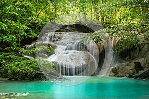 Erawan waterfall, Erawan National Park in Kanchanaburi, Thailand