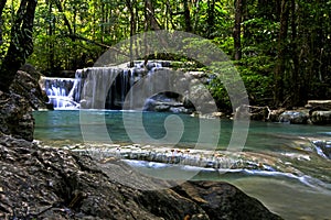 Erawan Waterfall with forest