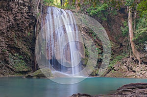 Erawan Waterfall at Kanchanaburi, Thailand