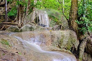 Erawan waterfall is a large and beautiful on the banks of Kwai Yai river, it is located in Si sawat District, Kanchanaburi