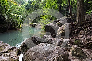 Erawan waterfall pond